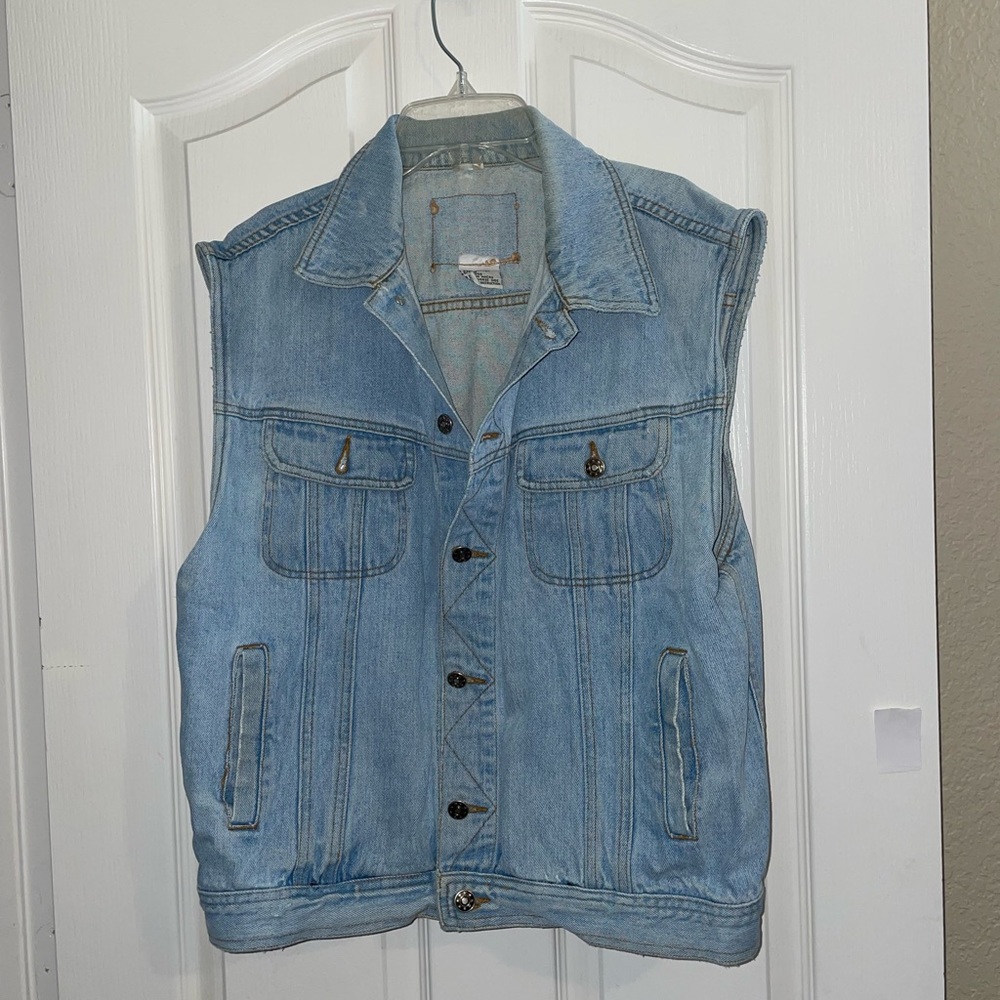 Vintage 90s Jean Vest Size L